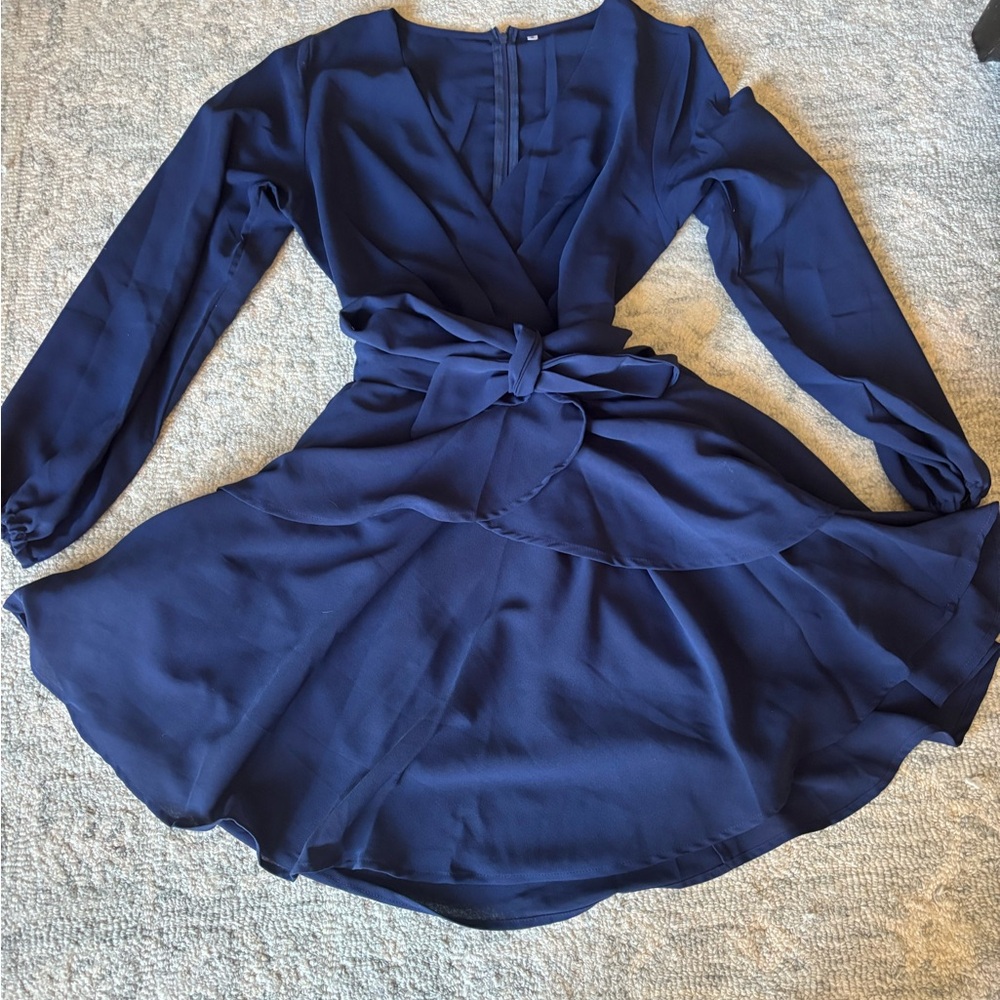 Elegant Navy Blue Women's Dress Size Small